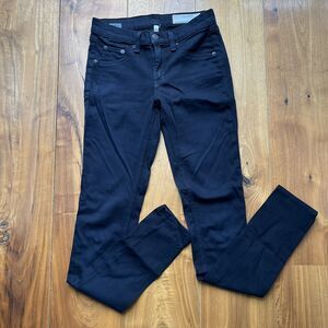 Rag & Bone Women's Legging Jeans Black Plush Wash Size 25